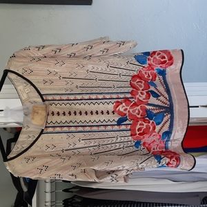 Moulinette Soeurs Silk and Rayon Velvet Lasered Blouse